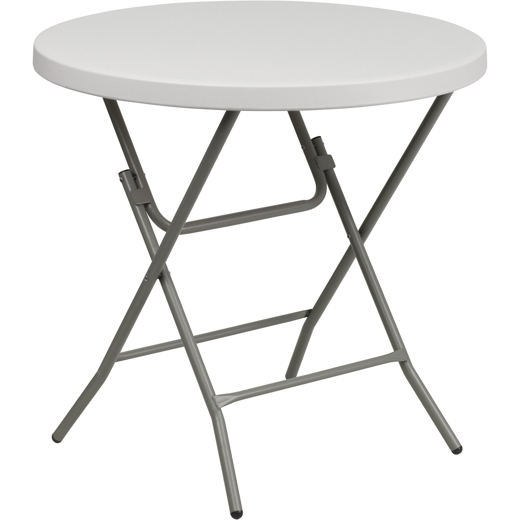 Flash Furniture Plastic Folding Table — Granite White